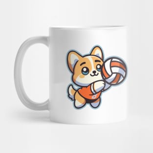 Cute Corgi Volleyball Player Mug